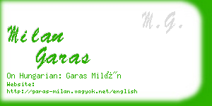 milan garas business card